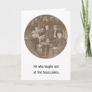 Gelijkaardige gelukwensen voor de grap van de baas kaart