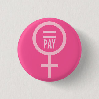 Gelijke beloning voor vrouwen ronde button 3,2 cm