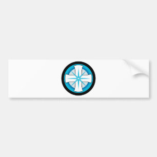 Gelijke blauwe kruis bumpersticker