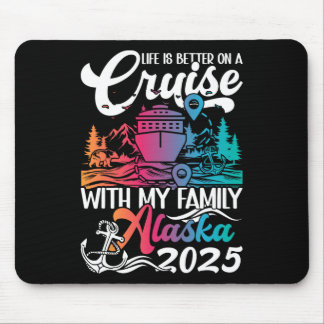 Gelijke familie Alaska-cruise-trip gezinsvakantie  Muismat