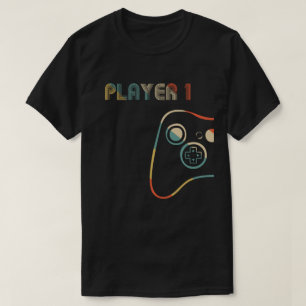 Gelijke Gamer Couple Player 1 Player 2 T-shirt