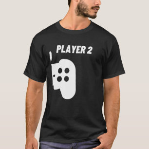 Gelijke gamer-paar van afspeelplaat 1 en 2 t-shirt