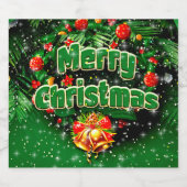 Gelijke groene kerst-gouden cellen bier etiket (Enkel label)