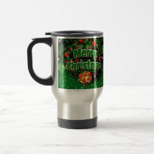 Gelijke groene kerst-gouden cellen reisbeker
