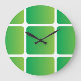 Gelijke groene vierkanten grote klok