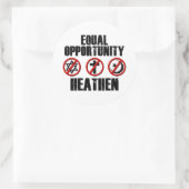 Gelijke kansen ronde sticker (Tas)