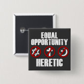 Gelijke kansen vierkante button 5,1 cm (Voorkant /achterkant)