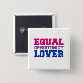 Gelijke kansen vierkante button 5,1 cm (Voorkant /achterkant)