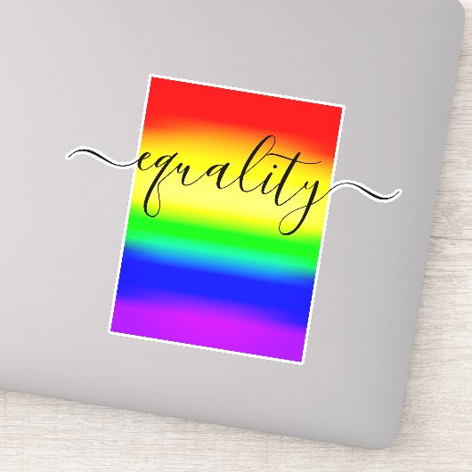 Gelijke LGBT Rainbow Pride Ombre gradiënt Sticker (Detail)