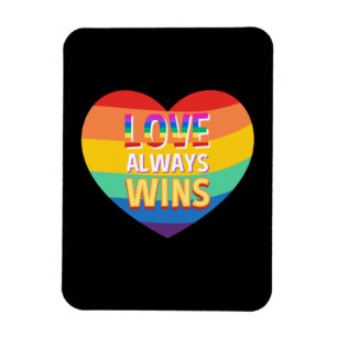 Gelijke liefde wint altijd. Rainboogkleur. Magneet