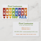 Gelijke rechten aangepaste visitekaartjes (Voorkant / Achterkant)