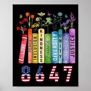 Gelijke rechten Boek Bloem Anti Trump Feministisch Poster