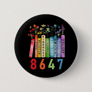 Gelijke rechten Boek Bloem Anti Trump Feministisch Ronde Button 5,7 Cm