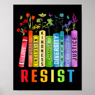Gelijke Rechten Boek Bloem Trump Vrouwenrechten Fe Poster