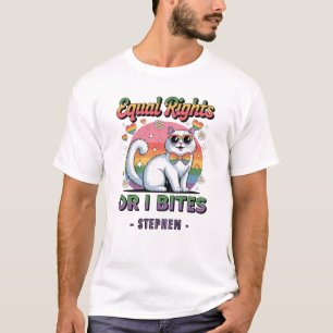 Gelijke rechten – Grappige Schattigee Witte Kat LG T-shirt