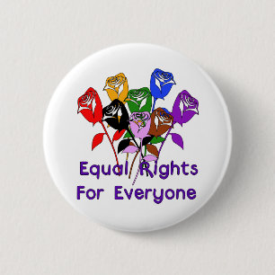 Gelijke rechten ronde button 5,7 cm
