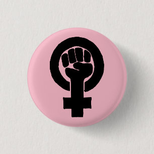 Gelijke rechten voor vrouwen ronde button 3,2 cm