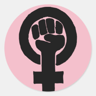 Gelijke rechten voor vrouwen ronde sticker