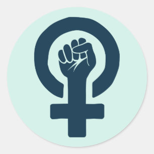 Gelijke rechten voor vrouwen ronde sticker