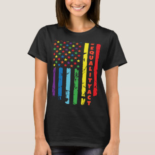Gelijke wet LGBTQ Rechten Onderdrukte Retro Vintag T-shirt