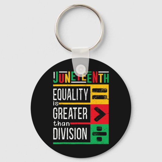 Gelijkheid boven verdeling Juneteenth Afro Pride V Sleutelhanger (Voorkant)