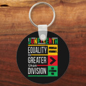 Gelijkheid boven verdeling Juneteenth Afro Pride V Sleutelhanger (Voorkant)