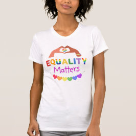 Gelijkheid doet er toe Pride Month White Heart T-shirt