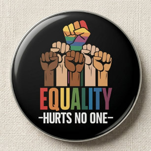 Gelijkheid Doet Niemand Kwijt LGBTQ Pride Citaat Ronde Button 7,6 Cm