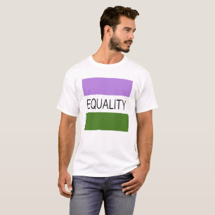 GELIJKHEID Genderqueer Vlag T-shirt