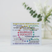 Gelijkheid huwelijk briefkaart (Staand voorkant)