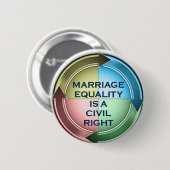 Gelijkheid huwelijk ronde button 5,7 cm (Voorkant /achterkant)