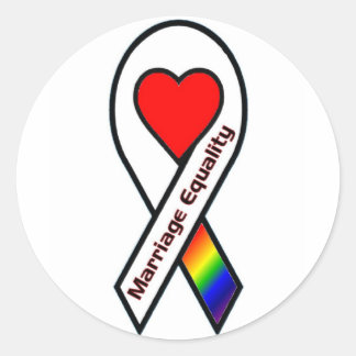 Gelijkheid huwelijk ronde sticker