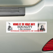 GELIJKHEID, IK BEN VROUW BUMPERSTICKER (Op auto)