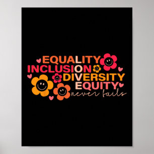 Gelijkheid Inclusie Diversiteit Equity Puzzel Auti Poster