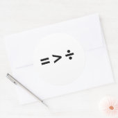 GELIJKHEID IS GROTER DAN DI RONDE STICKER (Envelop)