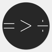 Gelijkheid is groter dan divisie zwart