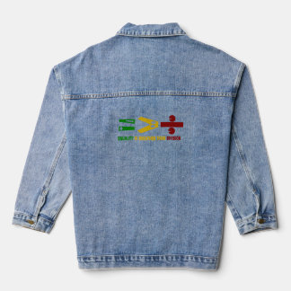 gelijkheid is groter dan verdeeldheid denim jacket