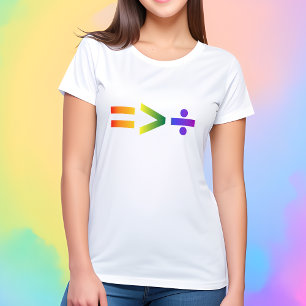 Gelijkheid Is Groter Dan Verdeeldheid LGBTQ+ Regen T-shirt