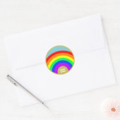 Gelijkheid is het goud onder de regenboog ronde sticker (Envelop)