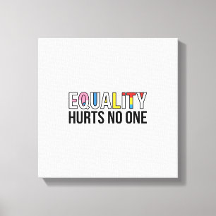 Gelijkheid Kwetst Niemand Vintage Pride T-shirt on Canvas Afdruk