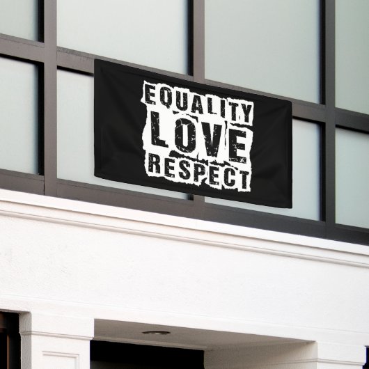 Gelijkheid, liefde en respect Pride Month Spandoek (Buitenkant Gebouw)