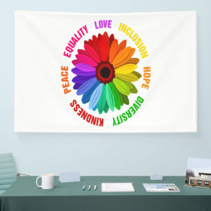 Gelijkheid Liefde Inclusie Hoop Diversiteit Vriend Spandoek