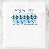 Gelijkheid Rechthoekige Sticker (Tas)