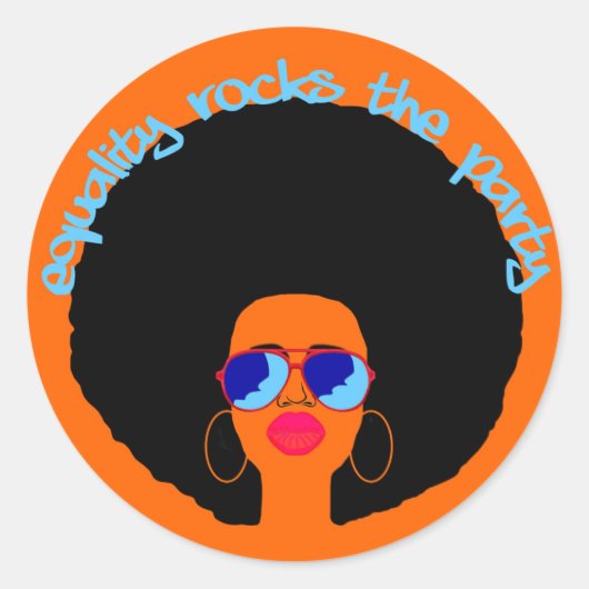 Gelijkheid Ronde Sticker (Voorkant)