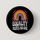 Gelijkheid schaadt niemand Rainbow Equal Rights Gr Ronde Button 5,7 Cm (Voorkant)