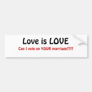 Gelijkheid van het huwelijk bumpersticker