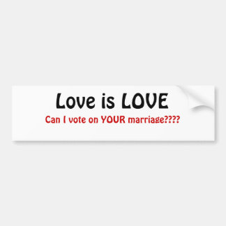 Gelijkheid van het huwelijk bumpersticker