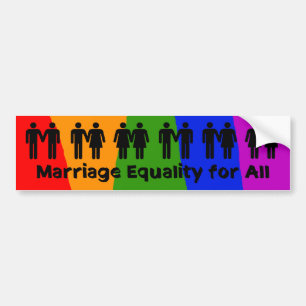 Gelijkheid van huwelijk voor iedereen Bumpersticke Bumpersticker