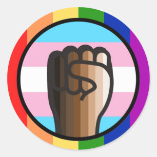 Gelijkheid van onrecht omhelzen ronde sticker