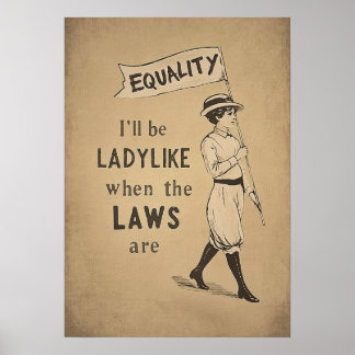 Gelijkheid Vintage Poster | Suffragette Feminisme